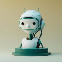 A friendly robot symbolizing AI
